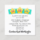 D'appel Carte de visite de la Boutique d'artisanat de Seam (Dos)