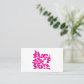 D'appel Carte de visite de luxe botanique rose gras (Debout devant)