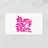 D'appel Carte de visite de luxe botanique rose gras (Dos)