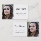 D'appel Carte de visite de photo de profil (Devant / Derrière)