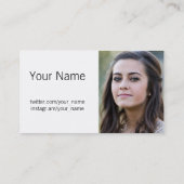 D'appel Carte de visite de photo de profil (Dos)