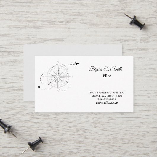 D'appel Carte de visite de pilote (Devant/Arrière en situation)