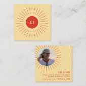 D'appel Carte de visite de rencontres Graphic Sun Hello | (Devant / Derrière)