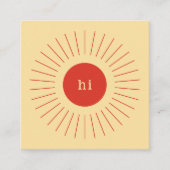 D'appel Carte de visite de rencontres Graphic Sun Hello | (Devant)