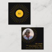 D'appel Carte de visite de rencontres Graphic Sun Hello | (Devant / Derrière)