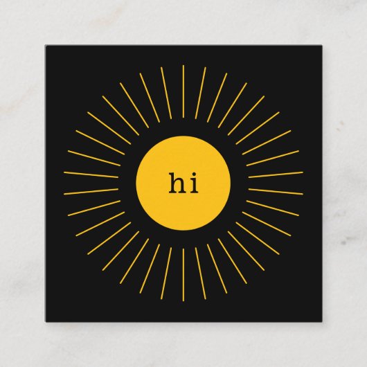 D'appel Carte de visite de rencontres Graphic Sun Hello | (Devant)