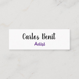D'appel carte de visite de style de texte simple blanc