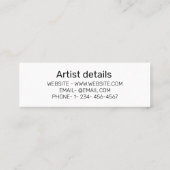 D'appel carte de visite de style de texte simple blanc (Dos)