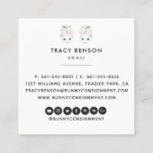 D'appel Carte de visite de vêtements pour bébés (Dos)