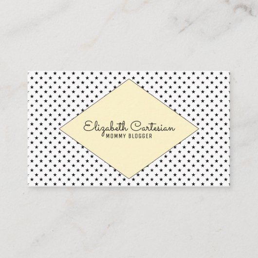 D'appel Carte de visite des étoiles modernes Jaunes (Devant)