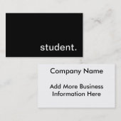 D'appel Carte de visite d'étudiant (Devant / Derrière)