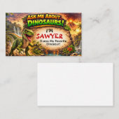 D'appel Carte de visite dinosaure cool pour enfants plus â (Devant / Derrière)