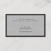 D'appel Carte de visite étudiant diplômé professionnel (Dos)