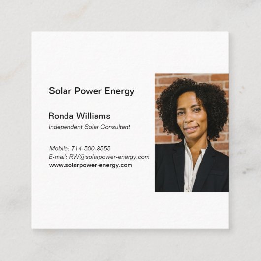 D'appel Carte de visite HeadShot professionnel (Devant)