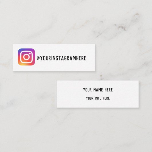 D'appel carte de visite instagram (Devant / Derrière)