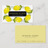 D'appel Carte de visite maman citron jaune blanc (Devant / Derrière)