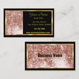 D'appel Carte de visite Mauve Black Gold Sparkle