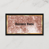 D'appel Carte de visite Mauve Black Gold Sparkle (Dos)