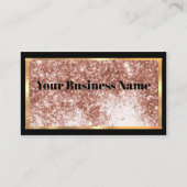 D'appel Carte de visite Mauve Black Gold Sparkle (Dos)