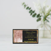 D'appel Carte de visite Mauve Black Gold Sparkle (Debout devant)