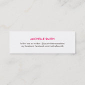 D'appel Carte de visite mince GLAM vintage (Dos)