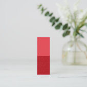 D'appel Carte de visite mini personnalisable rouge tomate  (Debout devant)