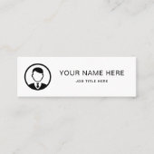 D'appel Carte de visite minimale blanche avec écriture noi (Devant)