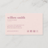 D'appel Carte de visite minimaliste (Dos)