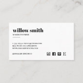 D'appel Carte de visite minimaliste (Dos)