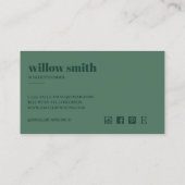 D'appel Carte de visite minimaliste (Dos)