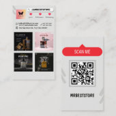 D'appel Carte de visite moderne QR Code photo Collage (Devant / Derrière)