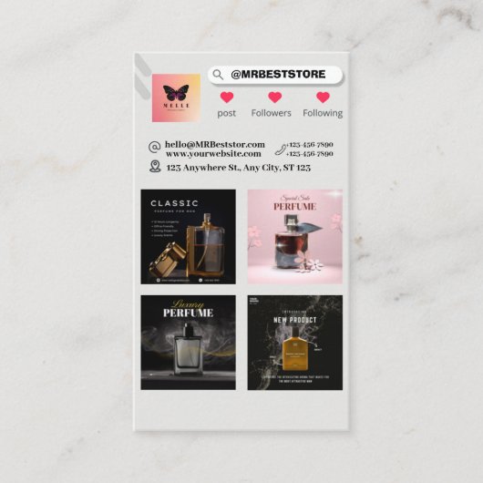 D'appel Carte de visite moderne QR Code photo Collage (Devant)