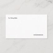 D'appel Carte de visite monochrome renversant de bonne (Dos)