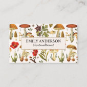 D'appel Carte de visite Motif Fleur sauvage de champignons (Devant)