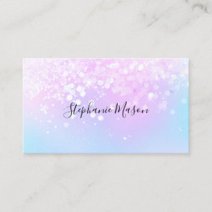 D'appel Carte de visite pastel holographique pailletée gir
