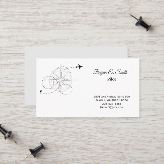 D'appel Carte de visite pilote (Devant/Arrière en situation)