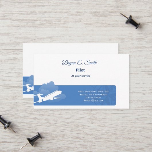 D'appel Carte de visite pilote (Devant/Arrière en situation)