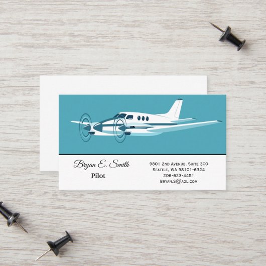 D'appel Carte de visite Pilote (Devant/Arrière en situation)