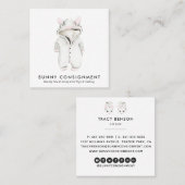 D'appel Carte de visite pour vêtements de bébé (Devant / Derrière)