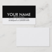 D'appel Carte de visite professionnel pour des étudiants (Devant / Derrière)