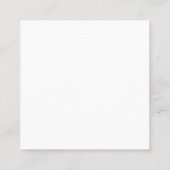 D'appel Carte de visite professionnelle 2,5" x 2,5" (Dos)