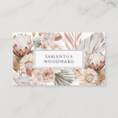 D'appel Carte de visite Protea Fleurs Sauvages Rustiques (Devant)