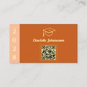D'appel Carte de visite QR Code de remise de diplômes mode (Dos)
