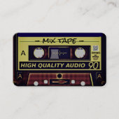 D'appel Carte de visite Rétro Mixtape (Devant)