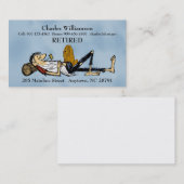 D'appel Carte de visite Rip Van Winkle retraité avec image (Devant / Derrière)