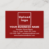 D'appel Carte de visite rouge de la marque commerciale (Devant)