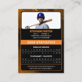 D'appel Carte d'échange Orange & Black Pro Baseball person (Dos)