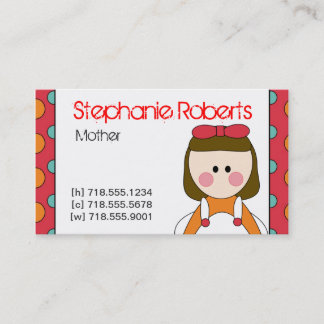 D'appel Carte d'information de maman
