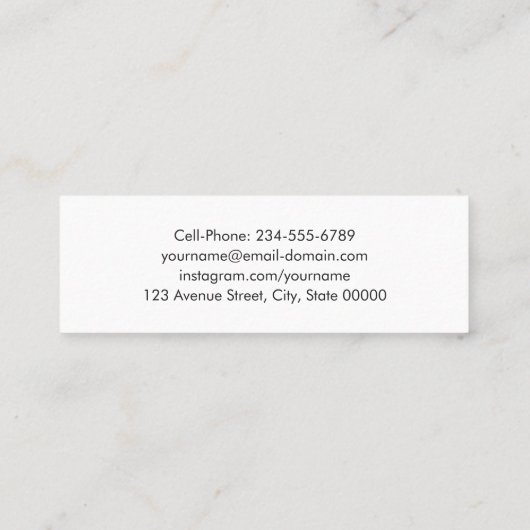 D'appel Carte d'insertion de graduation noir simple Script (Dos)