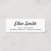 D'appel Carte d'insertion de la carte d'inscription simple (Dos)